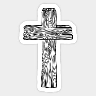 Wooden cross Sticker